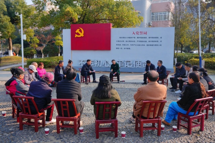 蒋春艳到云溪街道安居园社区开展党的二十届四中全会精神微宣讲