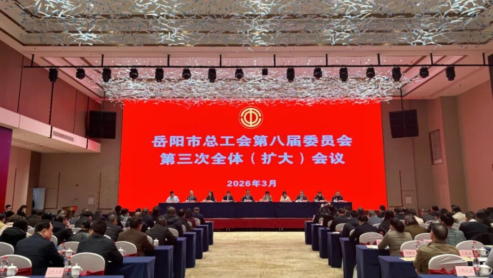 岳阳市总工会第八届委员会第三次全体(扩大)会议召开 王文华当选市总工会主席